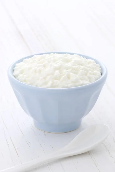 Delicious fresh and healthy cottage cheese — Stock Photo, Image