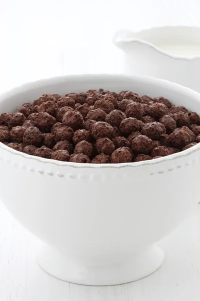 Delicious healthy kids chocolate cereal — Stock Photo, Image