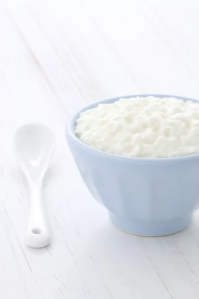 Delicious fresh and healthy cottage cheese — Stock Photo, Image