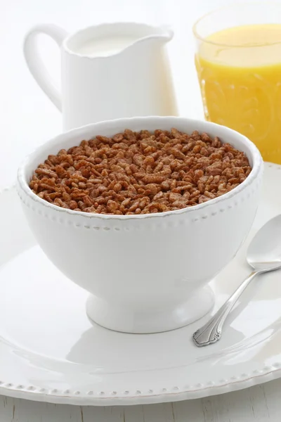 Délicieuses céréales au chocolat au riz croustillant — Photo