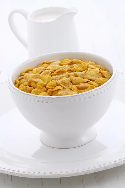 Flocos de milho saudável café da manhã — Fotografia de Stock
