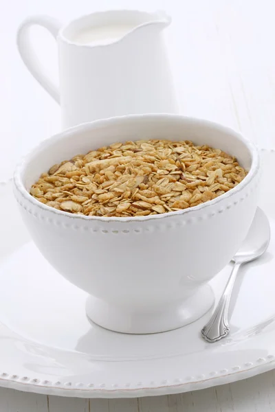 Delicious and healthy granola cereal — Stock Photo, Image