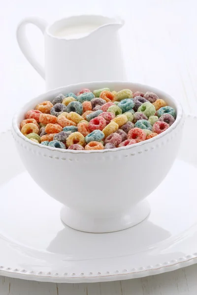 Delicious kids cereal loops — Stock Photo, Image