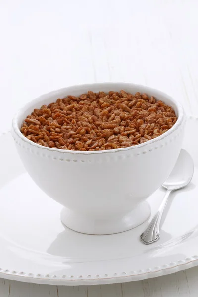 Delicioso cereal de chocolate de arroz crujiente — Foto de Stock