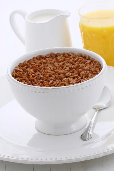 Delicioso cereal de chocolate de arroz crujiente — Foto de Stock
