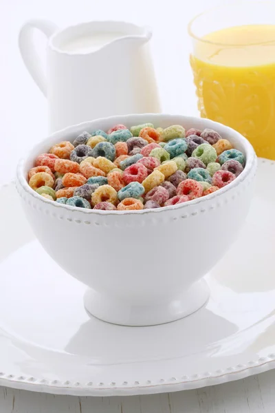 Delicious kids cereal loops — Stock Photo, Image