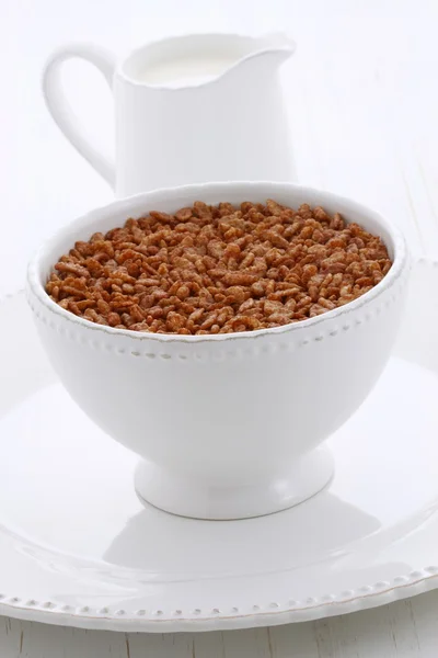 Délicieuses céréales au chocolat au riz croustillant — Photo