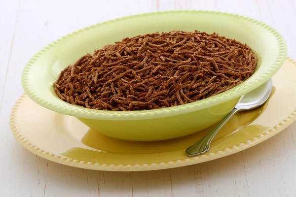 Delicious bran cereal breakfast — Stock Photo, Image