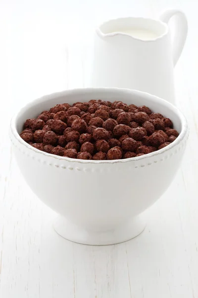 Delicious healthy kids chocolate cereal — Stock Photo, Image