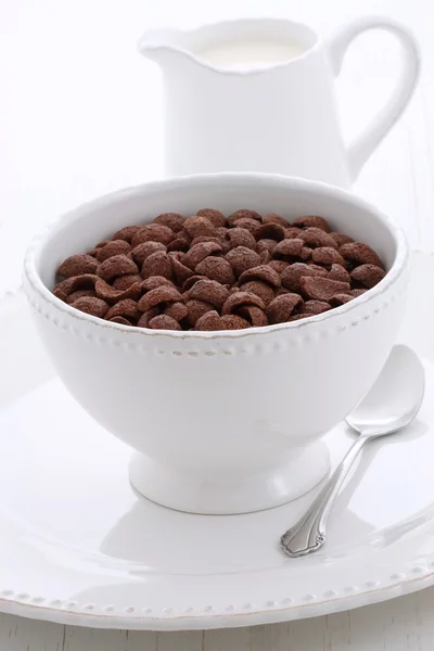 Delicious healthy kids chocolate cereal — Stock Photo, Image