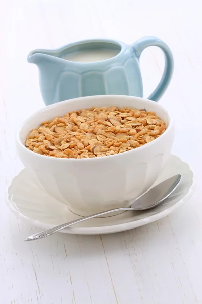 Ízletes és egészséges granola, gabona — Stock Fotó