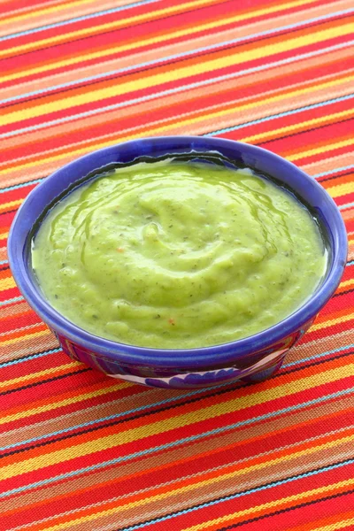 Delicious mexican guacamole dip — Stock Photo, Image