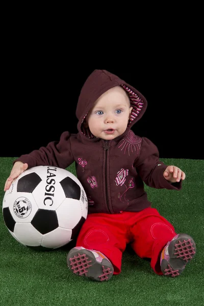 写真は、サッカーと赤ちゃん — ストック写真