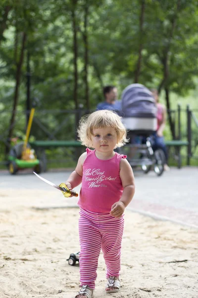 Portrait of little girl outdoors — Stock Photo, Image