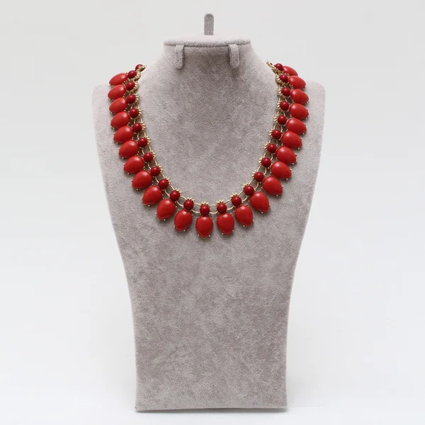 Red stones Necklace — Stock Photo, Image