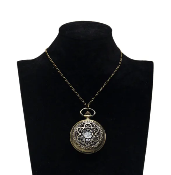 Retro clock necklace — Stock Photo, Image