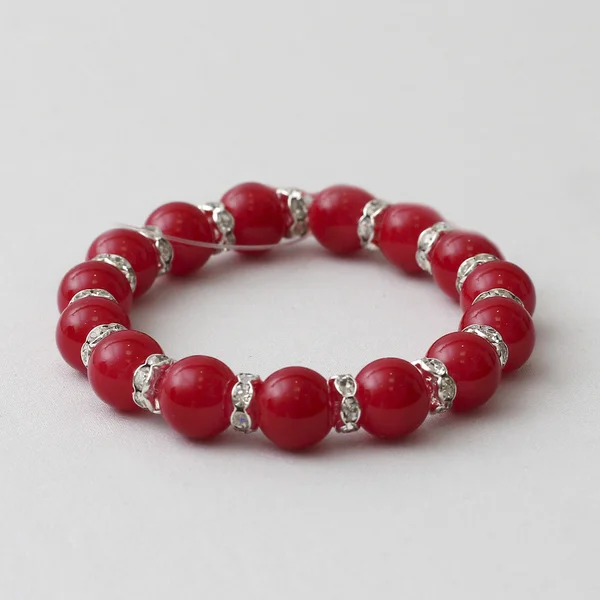 Bracciale moda rosso — Foto Stock