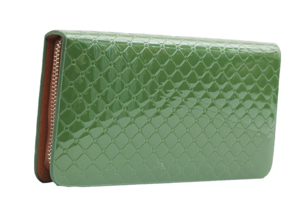 Green woman wallet — Stock Photo, Image