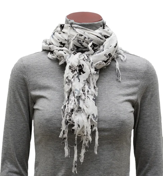 White thrum scarf — Stock Photo, Image