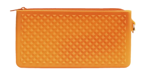 Orange woman wallet — Stock Photo, Image