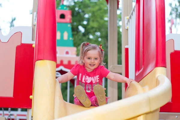 Beautiful little girl in the park — Stock Fotó