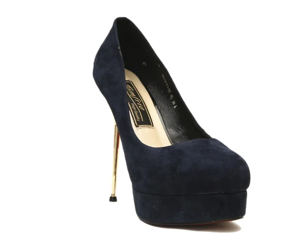 Modré ženské boty — Stock fotografie