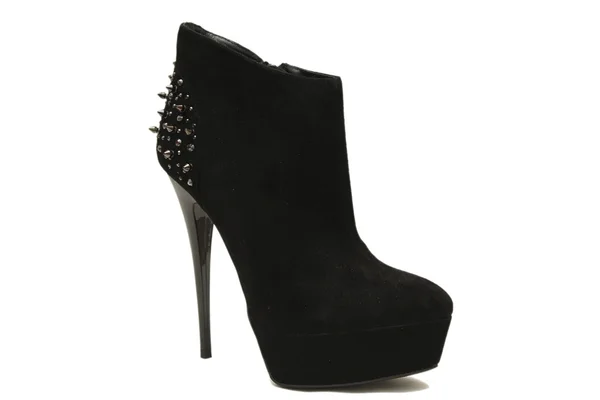 Černá ženská bota — Stock fotografie