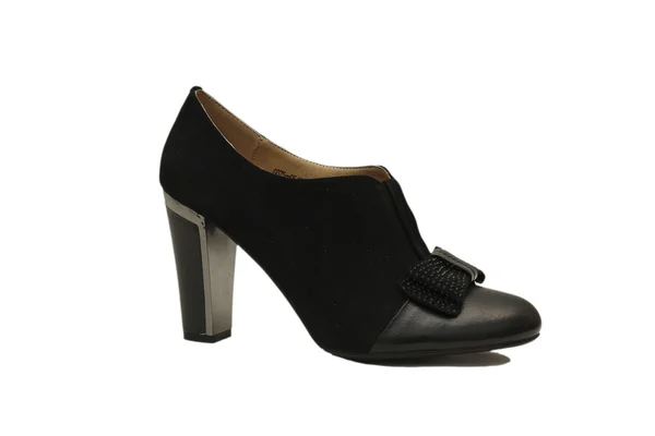 Černá ženská bota — Stock fotografie