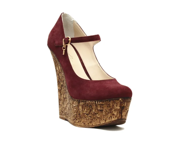 Zapato femenino rojo — Foto de Stock