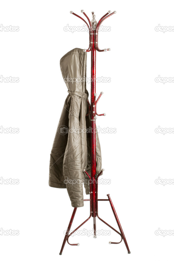 Hanger for outer clothing, it is isolated on a white background