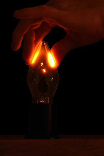 Glödlampa experiment — Stockfoto