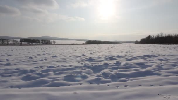 Paisaje de montaña en invierno — Vídeos de Stock