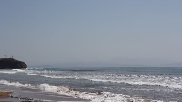 Les vagues de la plage sur l'océan Pacifique — Video