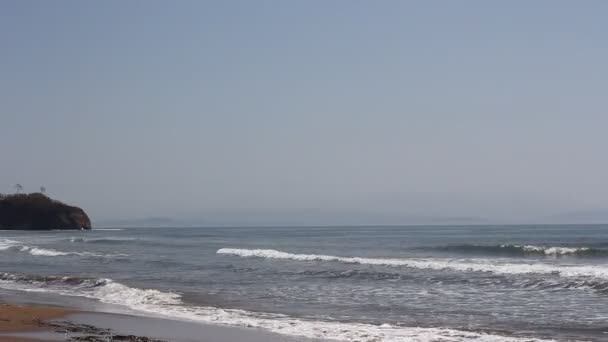Хвилі на пляжі в Тихому океані — стокове відео
