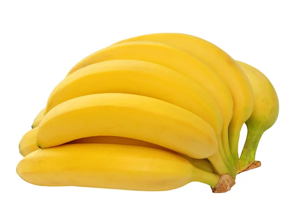 Mazzo di banane isolate su sfondo bianco — Foto Stock