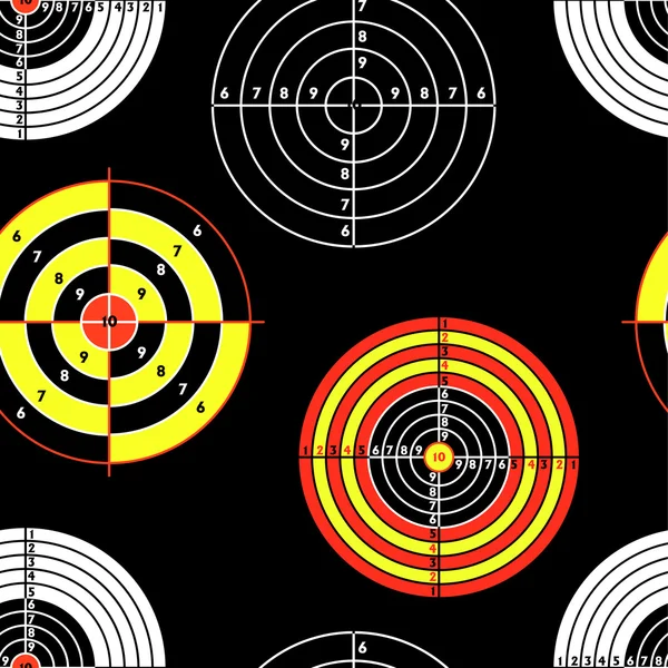 Zielscheiben für praktisches Pistolenschießen, nahtlose Tapete, Vecto — Stockfoto