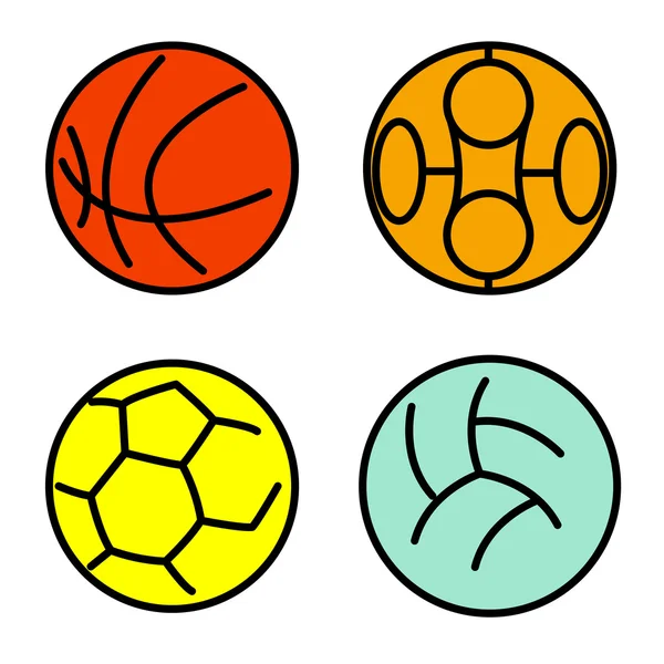 Set sport balls illustration — 图库照片