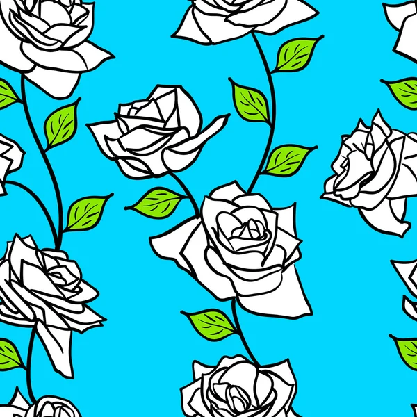 Hermoso fondo de pantalla sin costuras con flores de rosas — Foto de Stock