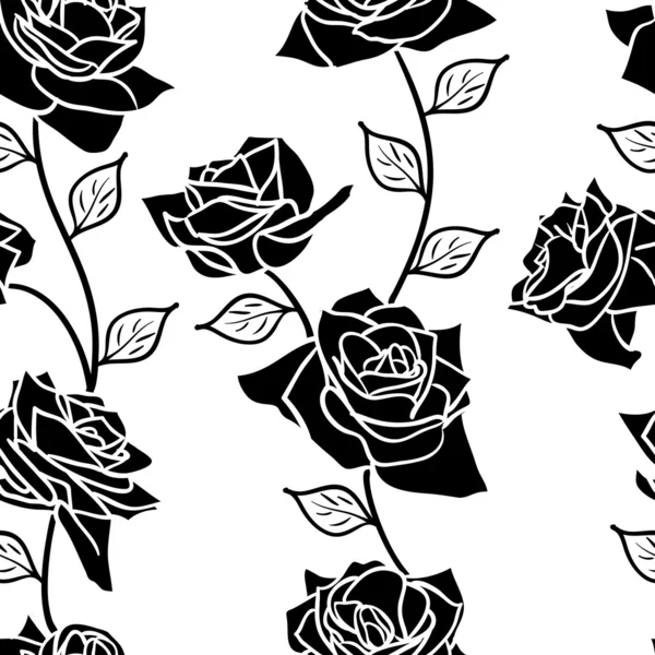 Beautiful seamless wallpaper with rose flowers — Stock Photo, Image