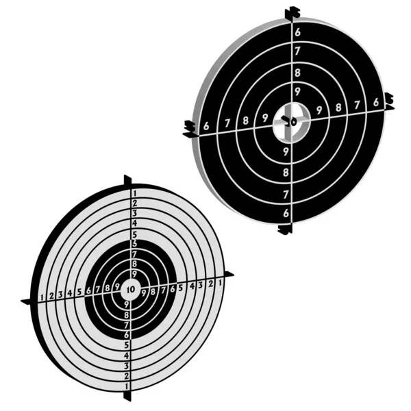 Establecer objetivos para el disparo práctico de pistola — Foto de Stock