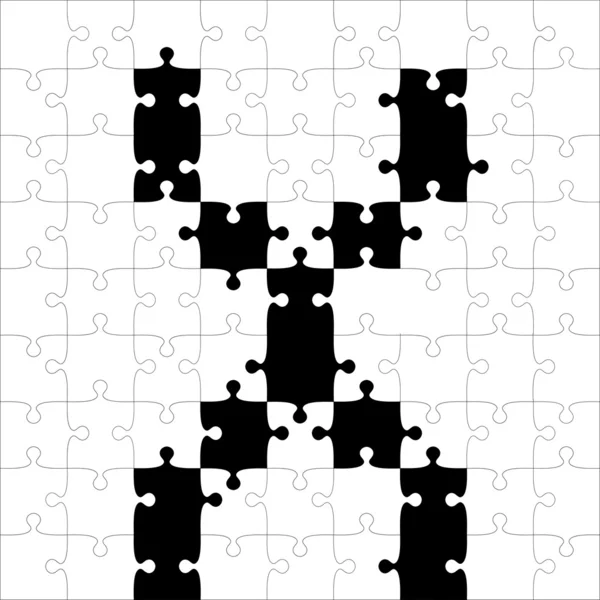 黒のアルファベットのジグソー パズル. — ストック写真