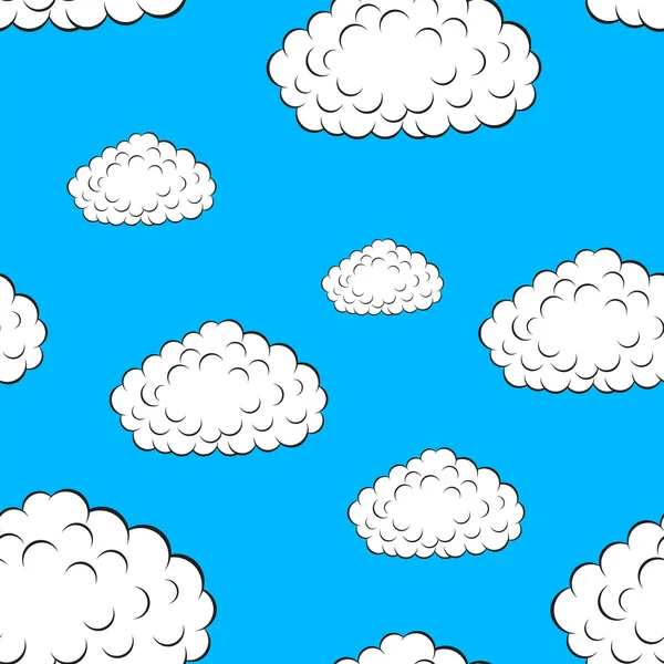 Clouds seamless wallpaper illustration — 图库照片