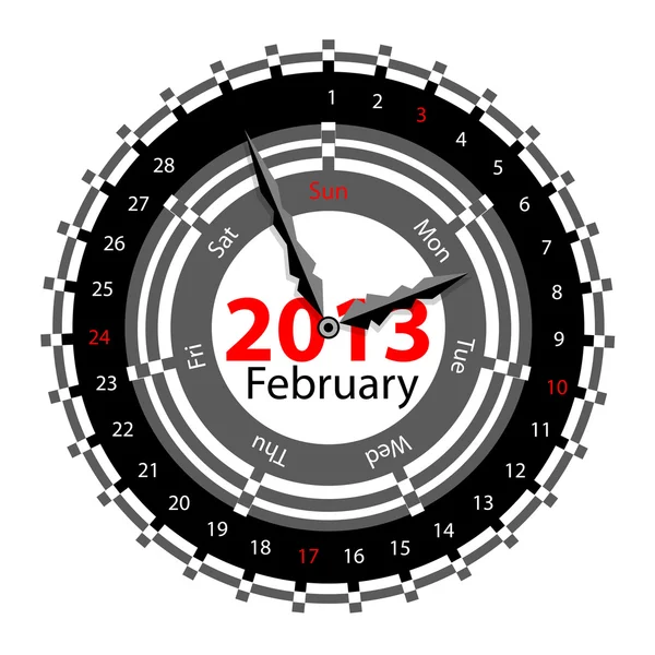 Творческая идея оформления часов с круговым календарем на 20 — стоковое фото