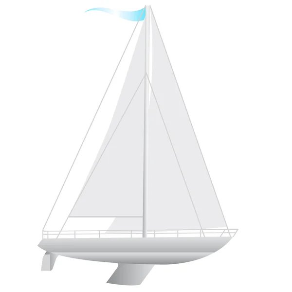 Sailing boat floating illustration. — Zdjęcie stockowe