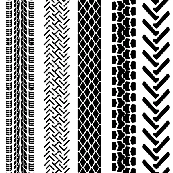 Set of detailed tire prints illustration