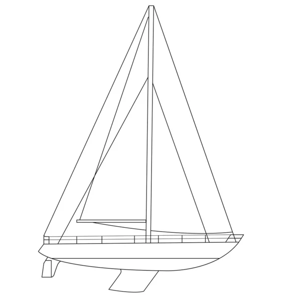 Sailing boat floating illustration. — Stok fotoğraf