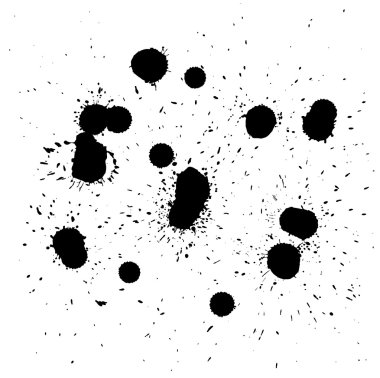 Brush blot on white background illustration.