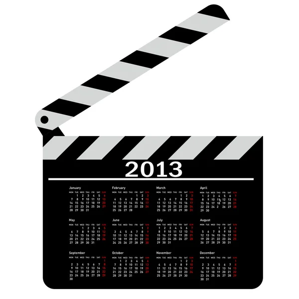 Kalender für 2013, Filmklappbrett-Illustration. — Stockfoto