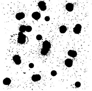 Brush blot on white background illustration.