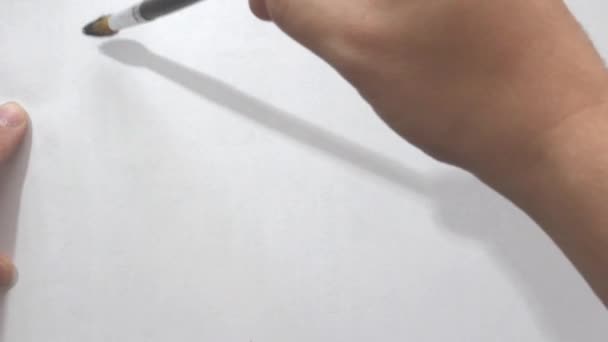 Tintas com escovas — Vídeo de Stock